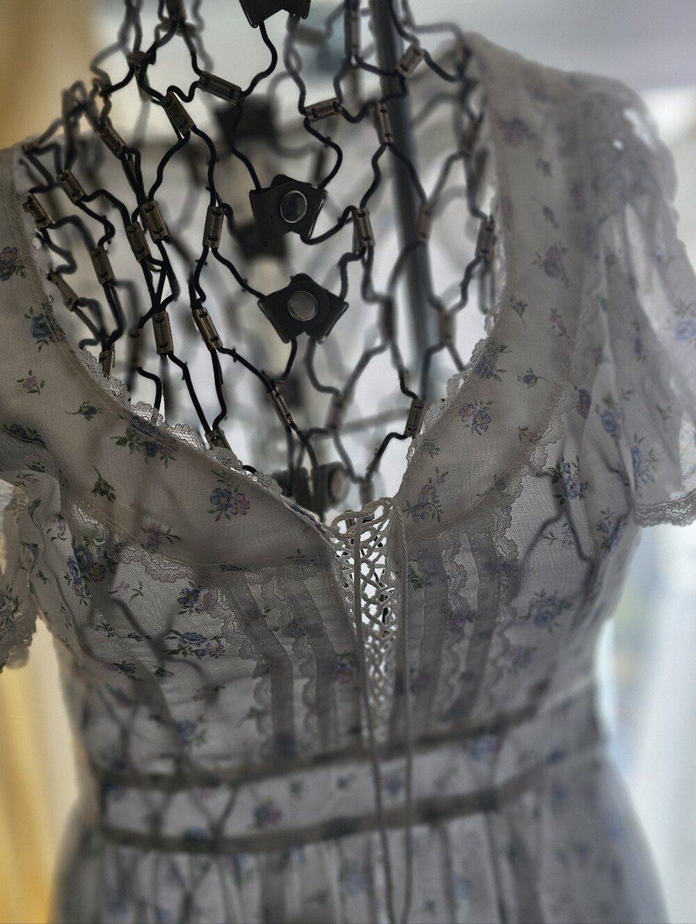 Gunne Sax Ivory Floral Lace Maxi Dress - Picture 13 of 13